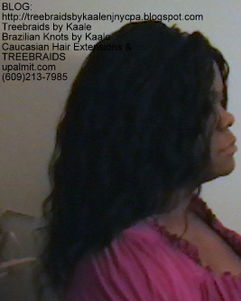 Tree Braids- Individuals, Small size- with Wavy human hair Right2241.