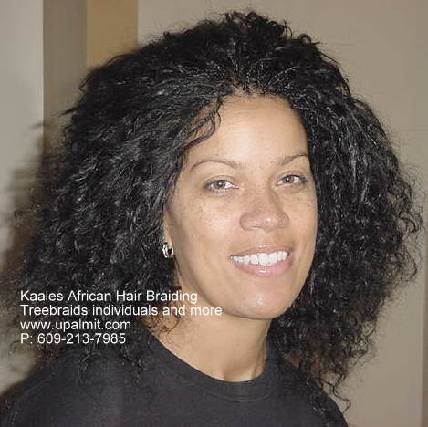 Treebraids individuals, front view Kaales African hair braiding.