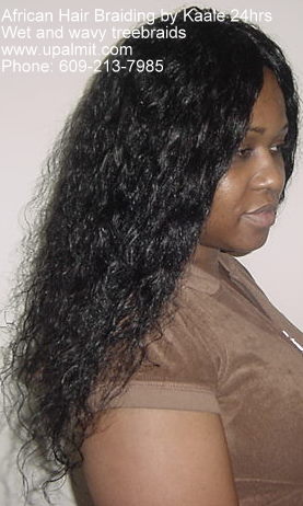 Treebraids ponytail, side view.