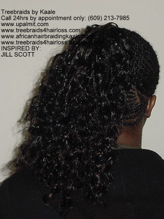 Treebraids in NJ inspired by Jill Scott- back view.