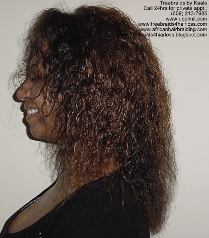 Wet and wavy treebraids- side view, NJ.