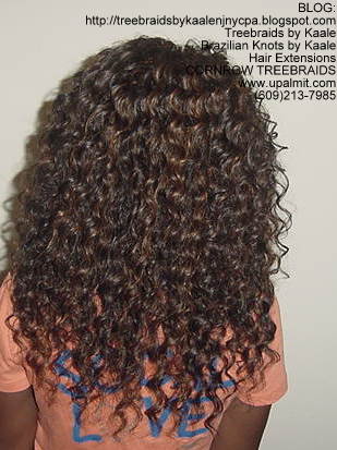 Tree Braids using KAALE Brand Deep Bulk human hair Back213.