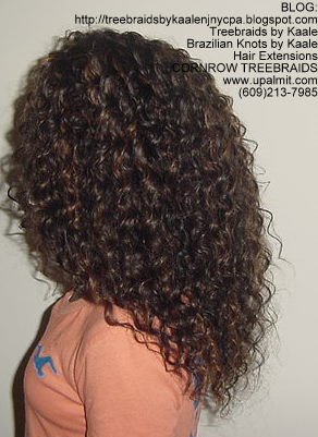 Tree Braids using KAALE Brand Deep Bulk human hair Left214.