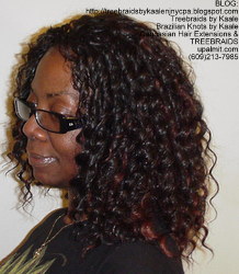 Tree Braids by Kaale- Cornrows with Straight Yaky hair LeftStr B.