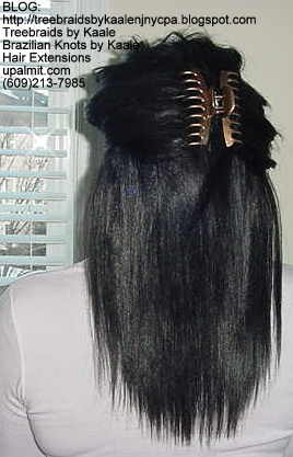 Weft or Track hair extensions- Back.