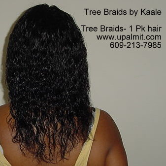 Summer, vacation, and beach wet and wavy Tree Braids, 1PK hair.