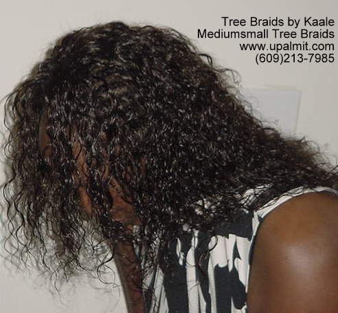 Summer, vacation, and beach wet and wavy tree braids.