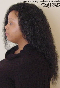 Wet and wavy treebraids with invisible part, left side.