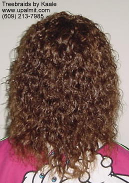 Wet and wavy treebraids, back view.