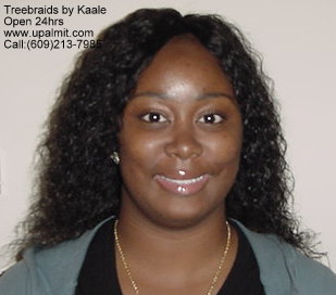 Wet and wavy treebraids hair styles with invisible part.