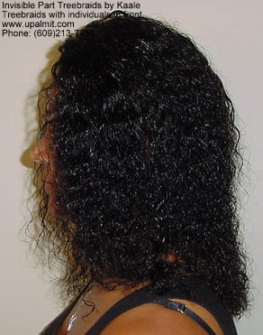 Wet and wavy treebraids with invisible part and individuals in front.