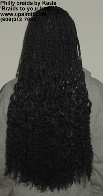 Philly braids- Philadelphia long box braids, back view, 'braids to your butt'.