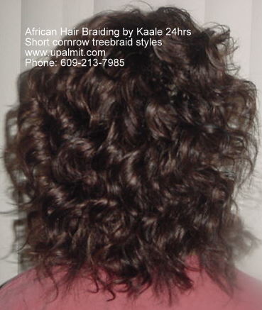Short treebraids styles by Kaale NJ, PA, NY- back view.