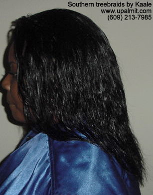 Wet and wavy treebraids, left view.