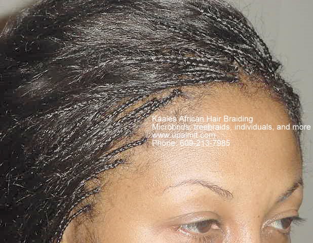 Treebraids individuals, front view Kaales African hair braiding.