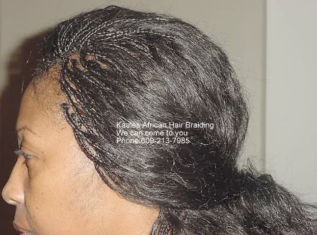 Treebraids individuals, side view Kaales African hair braiding.