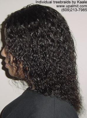 Individual Tree Braids by Kaales African hair braiding.