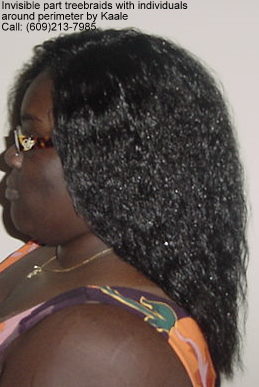 Wet and wavy treebraids with invisible part.