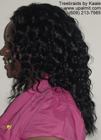 Treebraids- wavy treebraids, side view.