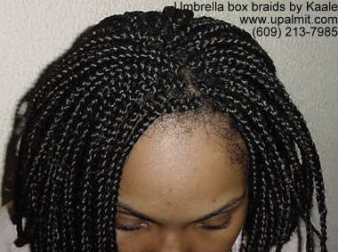 Umbrella box braids by Kaale, NJ