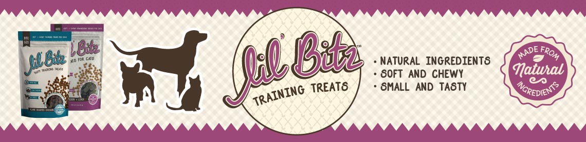 lil Bitz training treats made with natural ingredients, soft and chewy, and small and tasty