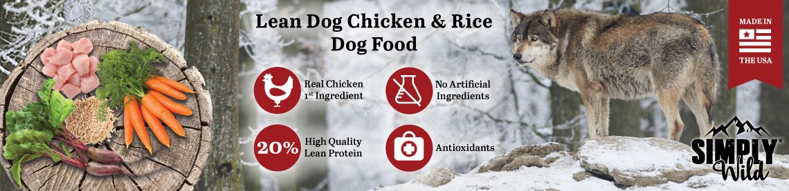 Lean Dog Chicken and Rice Dog Food: Real Chicken 1st Ingredient, No Artificial Ingredients, High Quality Lean Protein, Antioxidants. Made in the USA