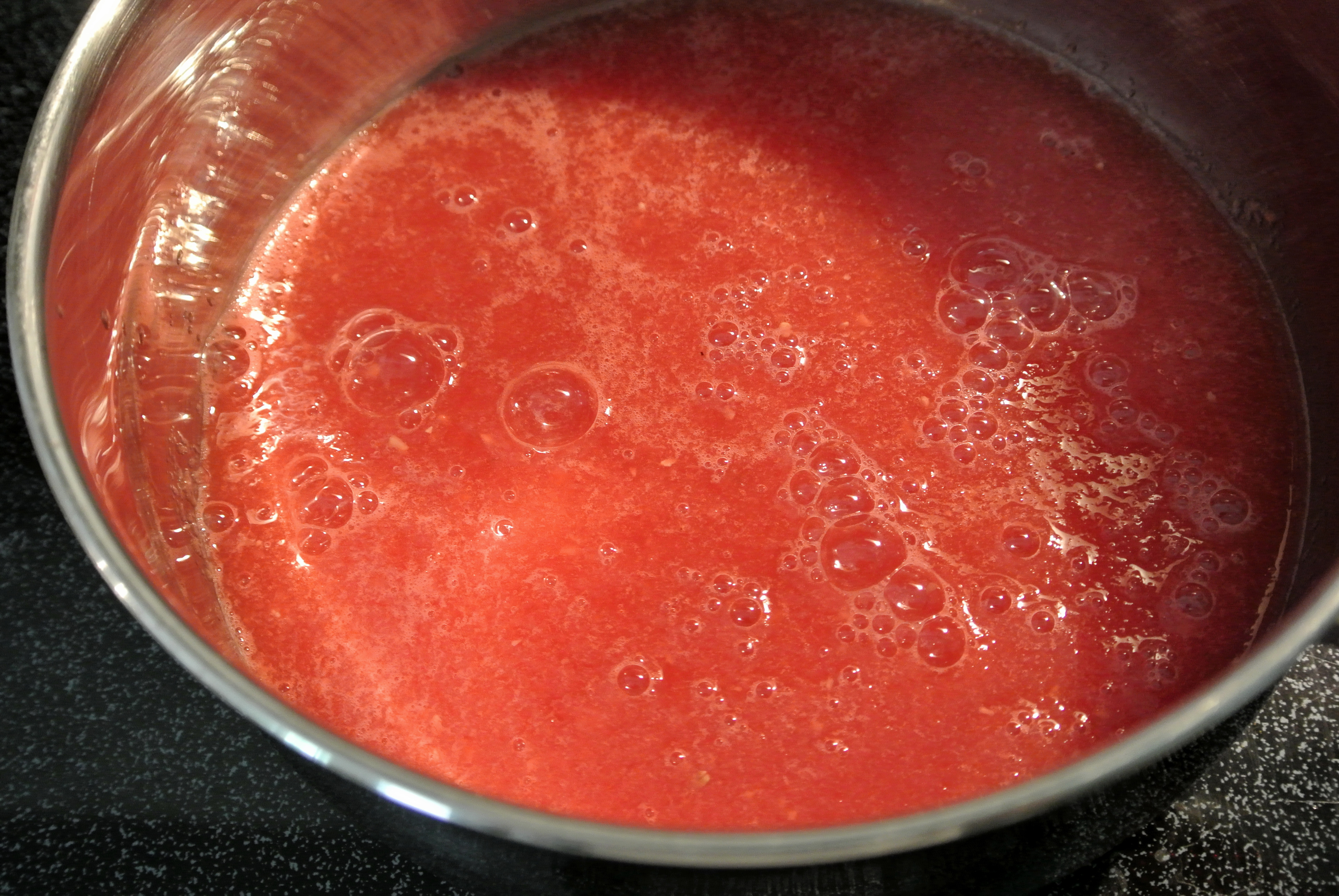 Step One: Puree the watermelon in a blender or food processor.
