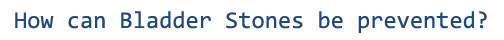How can I prevent my pet from getting bladder stones?