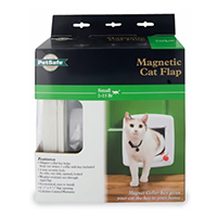 Cat Door Magnetic White 4Way Lock