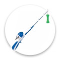Bamboo Dog Fisher Rod & Reel Toy