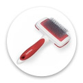 Dog Slicker Brush with Flea & Fine Combs
