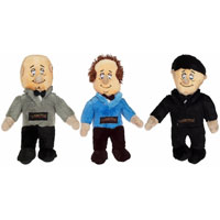 Multipet Plush Talking Three Stooges Dog Toys (3 pack)