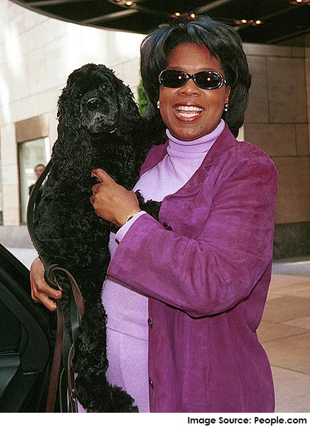 Oprah and her Cocker Spaniel