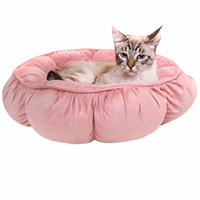 Aspen Pet Puffy Round Cat Bed