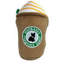 Starbarks Frenchie Roast Latte Squeaker Toy