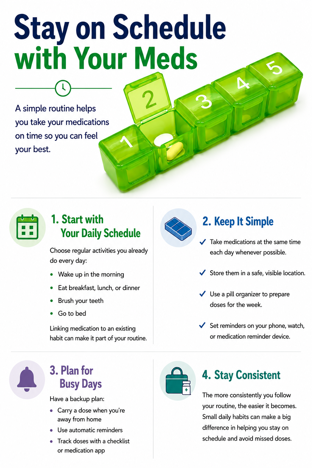 Stay on Schedule medication organizer