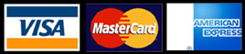 We Accept Visa, MasterCard, American Express