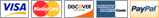 we accept Visa, Master Card, Discover, American Express, and PayPal