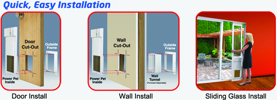 Easy Installation in Doors Walls and sliding Glass Patio Pet Doors