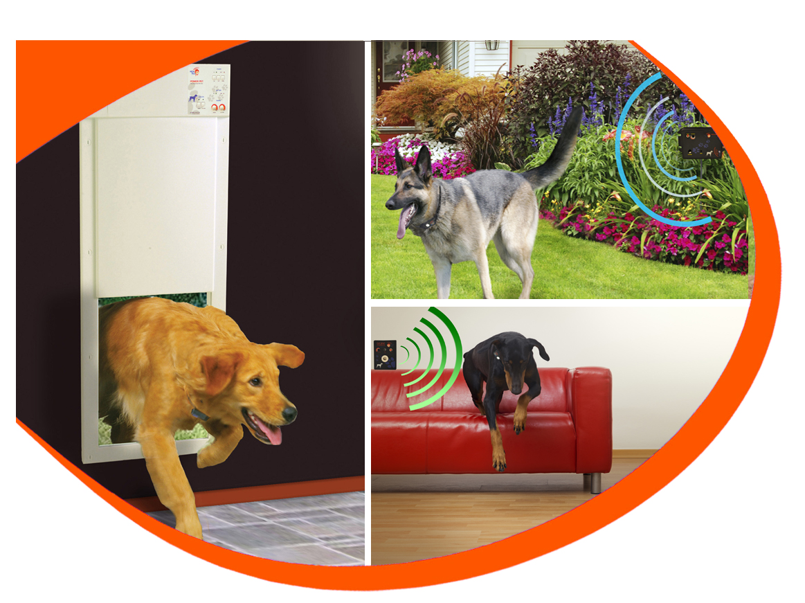 Large Power Pet Door With Indoor Outdoor Barriers, 49 OFF