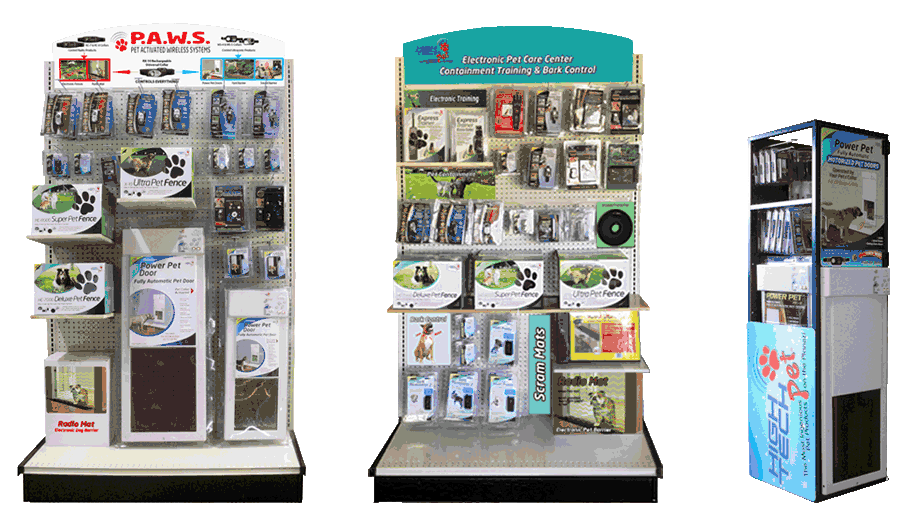 Retail Display Examples. High Tech Pet can configure an infinite variety of display options to suit your store's exact requirememts