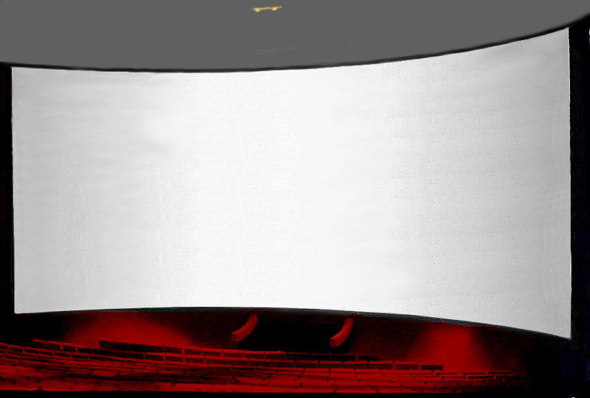 Original deeply curved Cinerama screen at the former Bellevue Cinerama Theatre in Amsterdam
