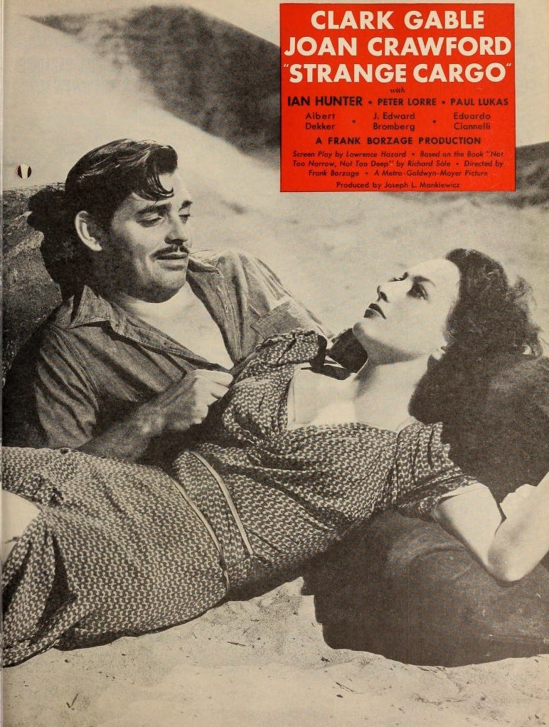 Clark Gable and Joan Crawford in the MGM film Strange Cargo in 1940