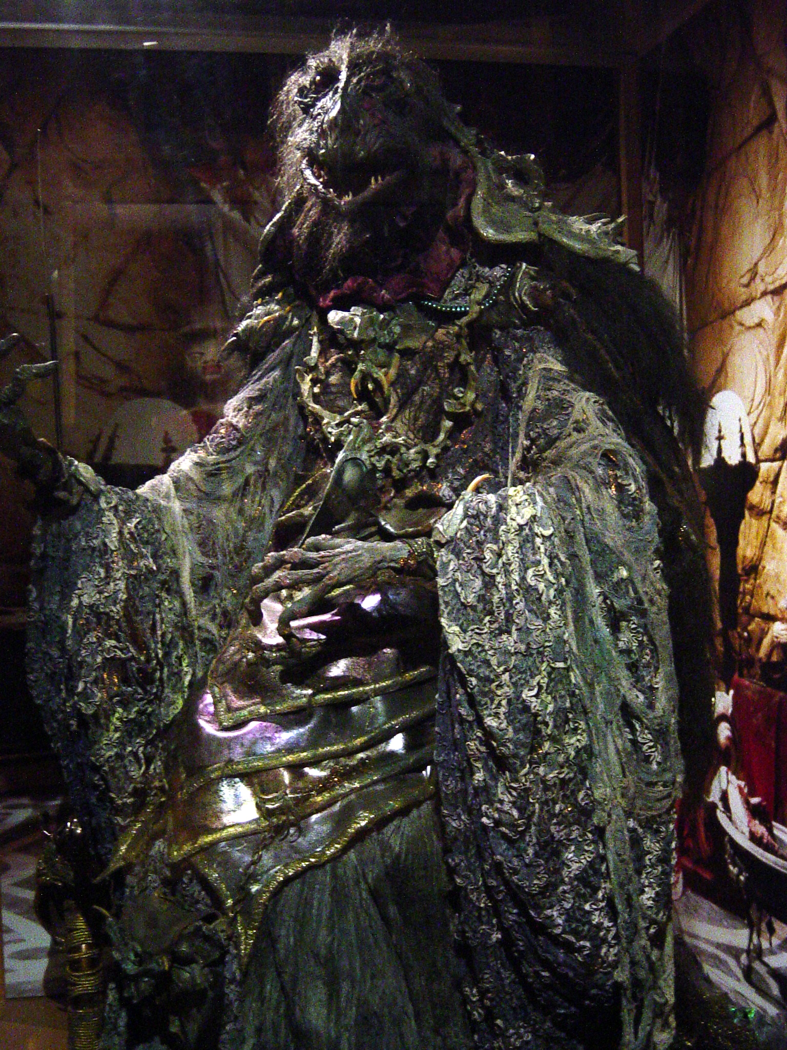 Original Skeksis puppet from The Dark Crystal displayed at the Center for Puppetry Arts