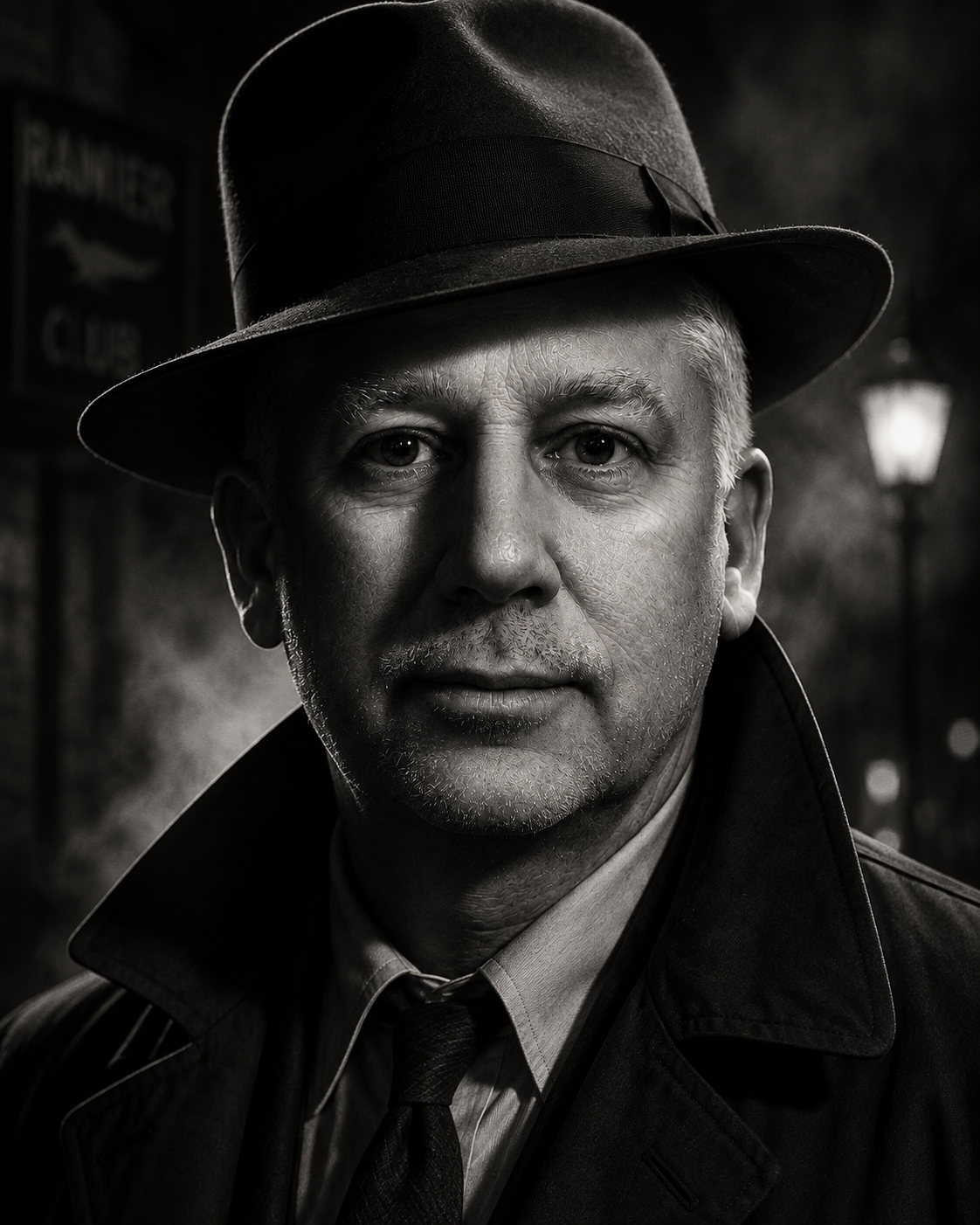 Alan Hutchinson as a film noir character