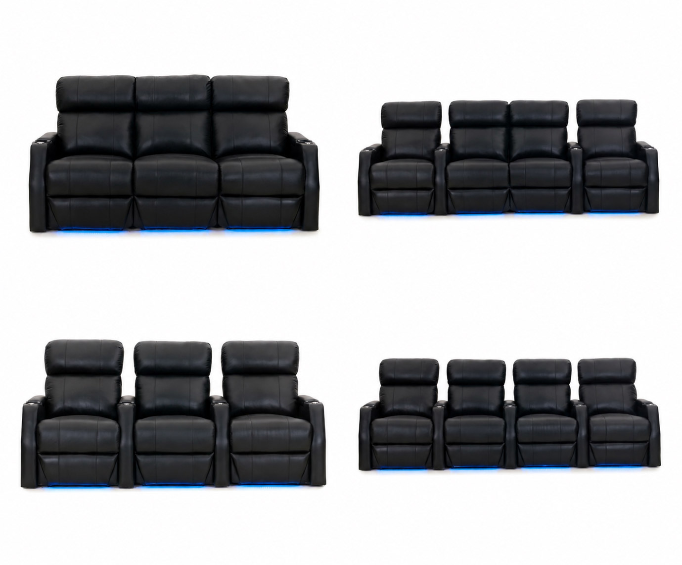 HT Design Warwick home theater seating rows loveseat couch and theater seating configurations