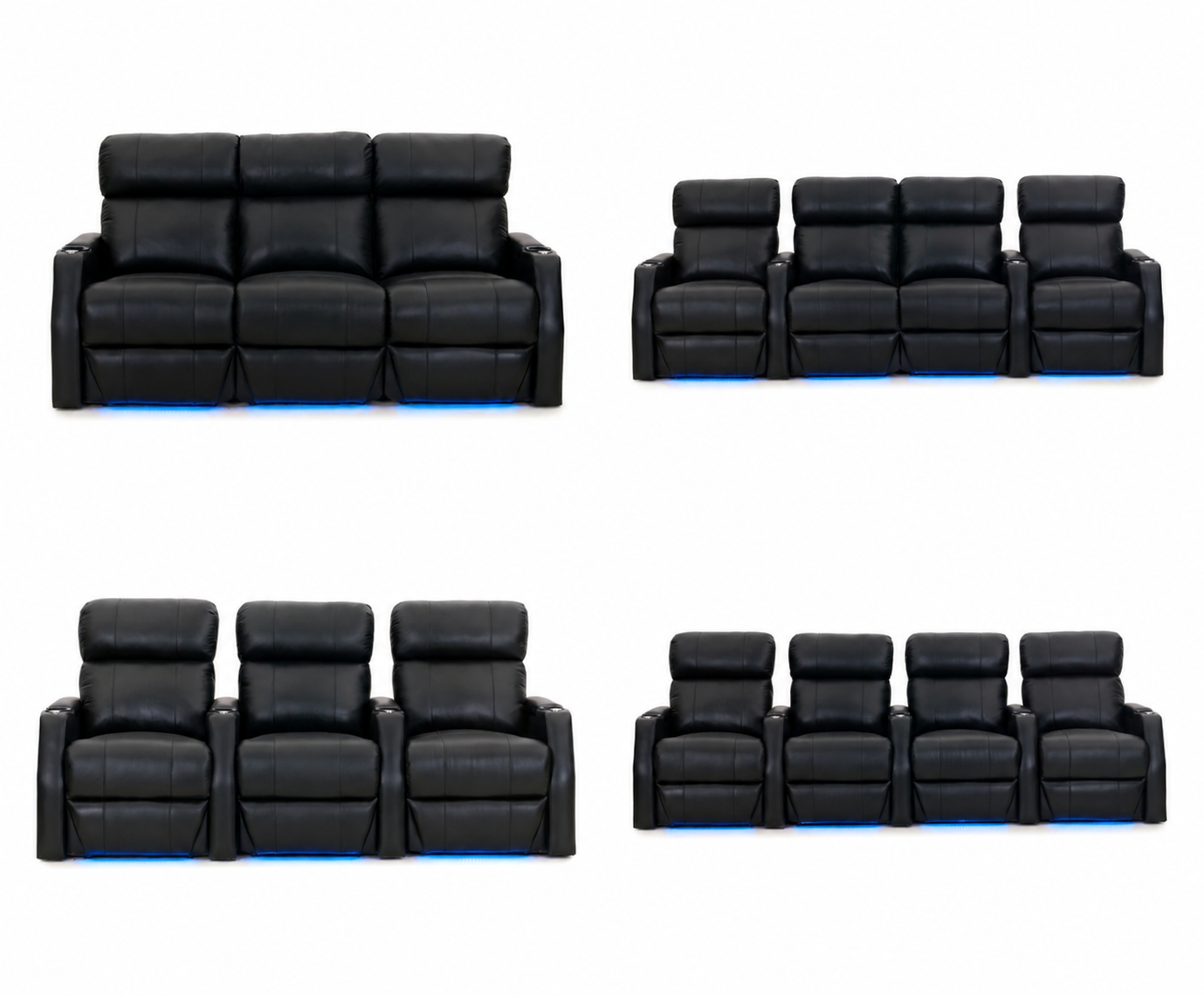 HT Design Warwick home theater seating rows loveseat couch and theater seating configurations