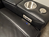 ht design addison black leather home theater seating cupholder & usb