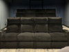 ht design addison black microfiber two rows of 4 sofas