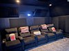 ht design addison black microfiber row of 5 home theater seating